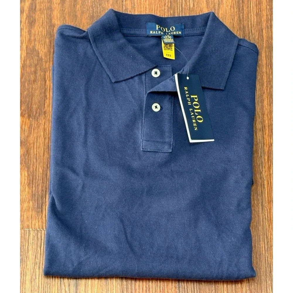 Ralph Lauren Classic Fit Blue Short Sleeve Polo Shirt Boy's Size Large 14-16